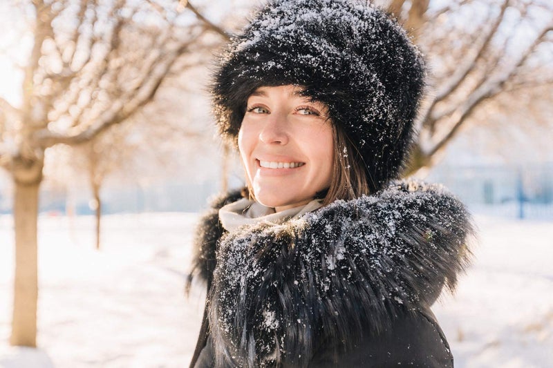 Lovful Winter Women Faux Fur Russian Cossack Style Hat Winter Wrap Hat,Black,One Size - Image 2